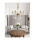 Melissa Pendant Ceiling Light Gold Colors Clear Glass Shade 6x E14-5