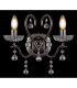 Camila Candle Wall Lamp Gunmetal Crystals Clear Glass Shade 2x E14-5