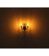 Camila Candle Wall Lamp Gunmetal Crystals Clear Glass Shade 2x E14-6