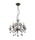 Camila Pendant Ceiling Light Gunmetal Crystals Clear Glass Shade 5x E14-2