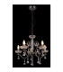 Camila Pendant Ceiling Light Gunmetal Crystals Clear Glass Shade 5x E14-4