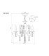 Camila Pendant Ceiling Light Gunmetal Crystals Clear Glass Shade 5x E14-6