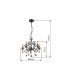 Camila Pendant Ceiling Light Gunmetal Crystals Clear Glass Shade 5x E14-7