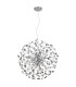 Katrina Spherical Pendant Ceiling Light Chrome K9 Crystals Smoke Colored 9x G9 3000K-2