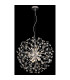 Katrina Spherical Pendant Ceiling Light Chrome K9 Crystals Smoke Colored 9x G9 3000K-4