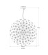 Katrina Spherical Pendant Ceiling Light Chrome K9 Crystals Smoke Colored 9x G9 3000K-6