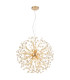 Katrina Spherical Pendant Ceiling Light Gold Colors K9 Crystals 9x G9 3000K-1