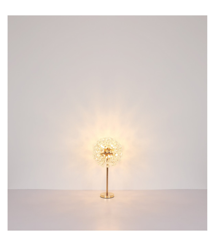 Katrina Glass Table Lamp Chrome K9 Crystals Smoke Colored 8x G9 3000K-6