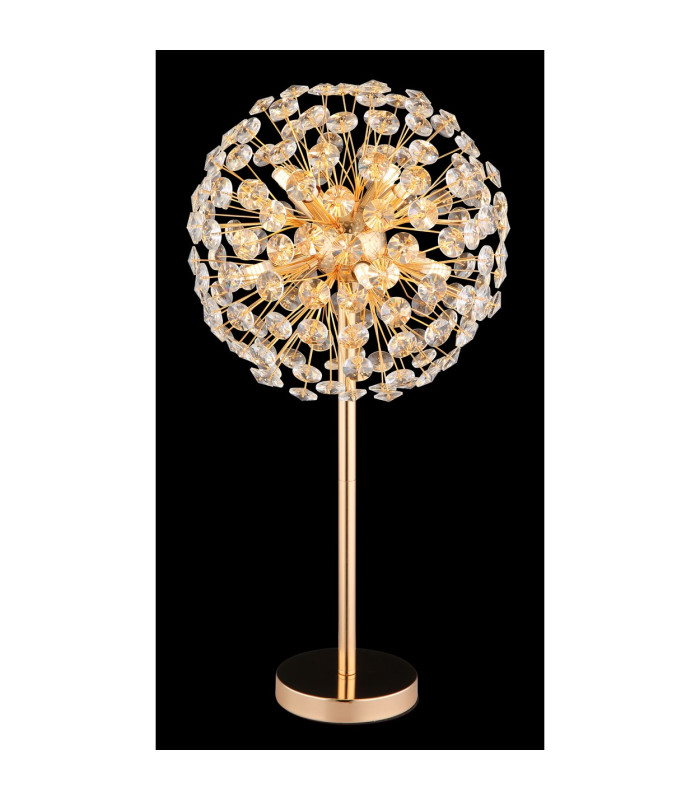 Katrina Glass Table Lamp Gold Colors K9 Crystals 8x G9 3000K-3