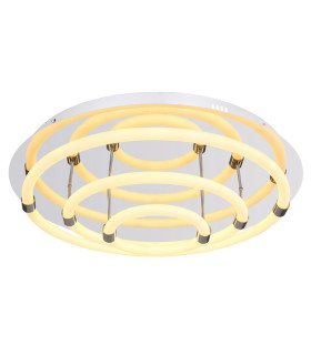 Epi Integrated LED Semi Flush Ceiling Light Chrome 3x LED 3000K-1