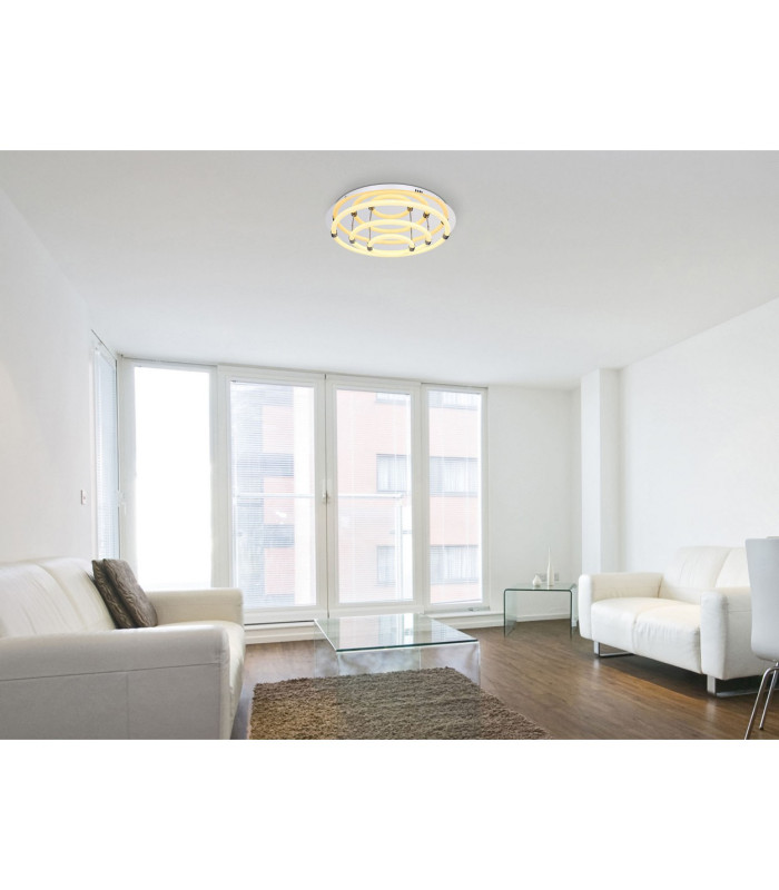 Epi Integrated LED Semi Flush Ceiling Light Chrome 3x LED 3000K-5