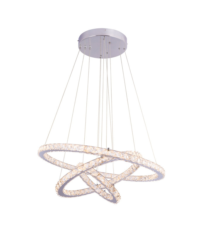 Marilyn I Pendant Ceiling Light Chrome K5 Crystals 3x LED Dimmable 3000-6000K Remote Control-5