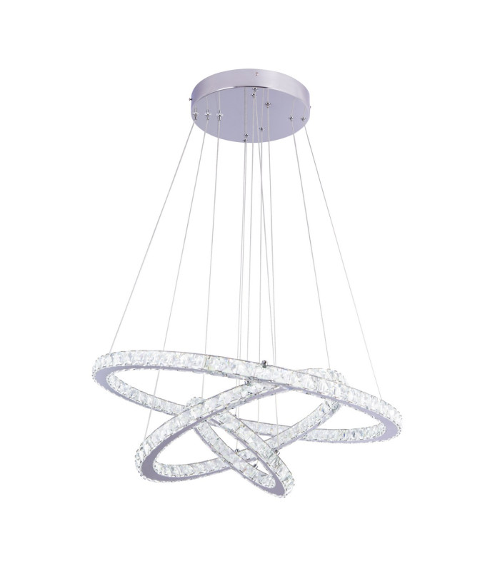 Marilyn I Pendant Ceiling Light Chrome K5 Crystals 3x LED Dimmable 3000-6000K Remote Control-6