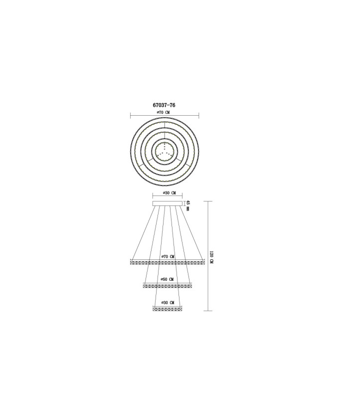 Marilyn I Pendant Ceiling Light Chrome K5 Crystals 3x LED Dimmable 3000-6000K Remote Control-9