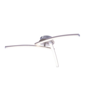 Tansy Integrated LED Semi Flush Ceiling Light Nickel Matt 3x LED 3000-4000K-1