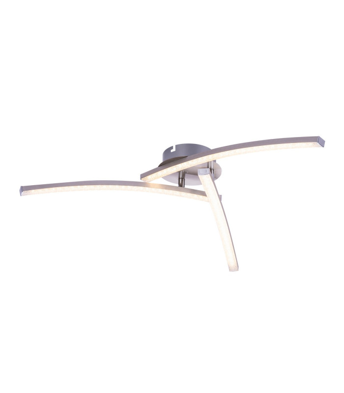 Tansy Integrated LED Semi Flush Ceiling Light Nickel Matt 3x LED 3000-4000K-7