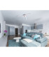 Tansy Integrated LED Semi Flush Ceiling Light Nickel Matt 3x LED 3000-4000K-8