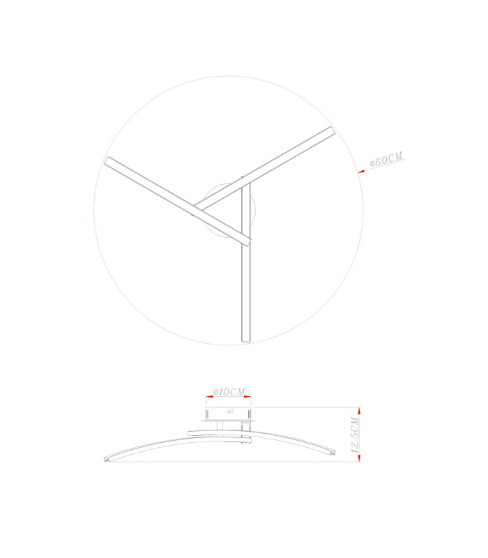 Tansy Integrated LED Semi Flush Ceiling Light Nickel Matt 3x LED 3000-4000K-9