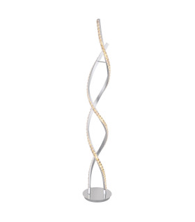 Pilla LED Integrated Floor Lamp Chrome 2x LED Dimmable 3000K Remote Control-1