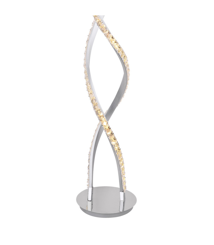 Pilla LED Integrated Floor Lamp Chrome 2x LED Dimmable 3000K Remote Control-3
