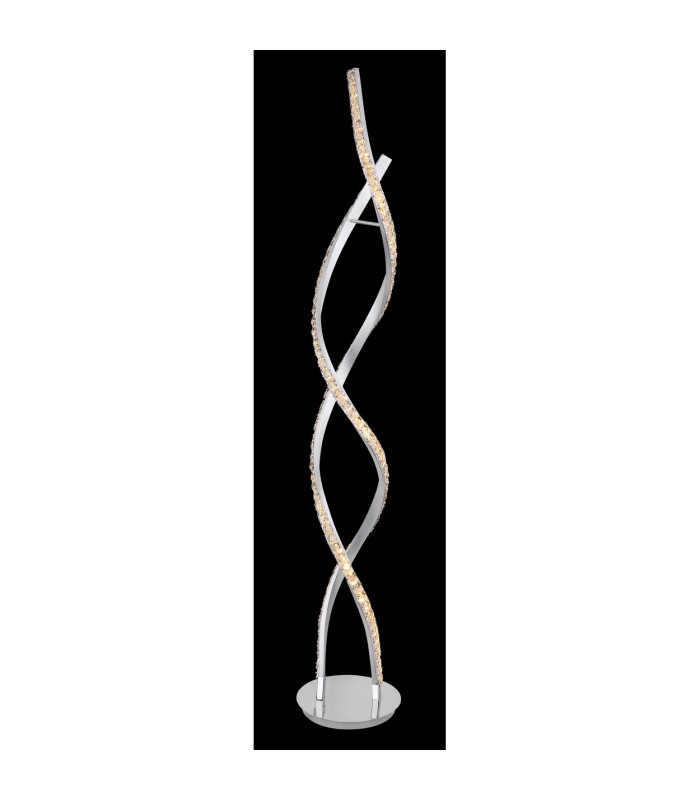 Pilla LED Integrated Floor Lamp Chrome 2x LED Dimmable 3000K Remote Control-5