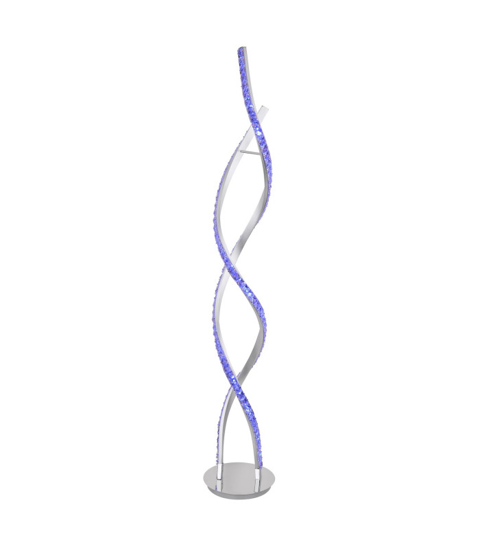Pilla LED Integrated Floor Lamp Chrome 2x LED Dimmable 3000K Remote Control-8