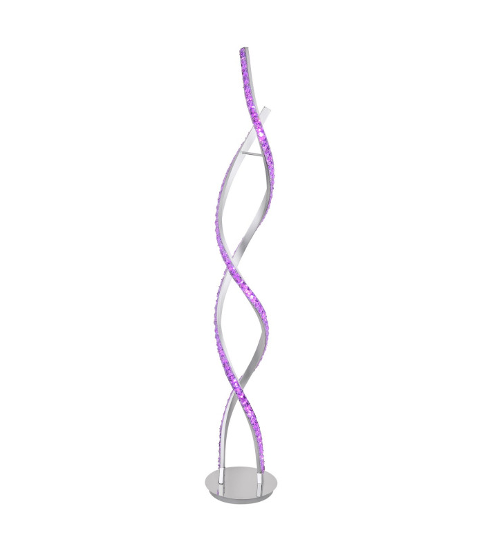Pilla LED Integrated Floor Lamp Chrome 2x LED Dimmable 3000K Remote Control-9