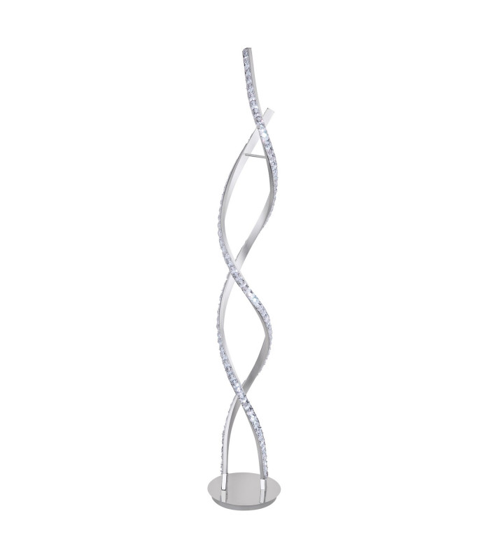 Pilla LED Integrated Floor Lamp Chrome 2x LED Dimmable 3000K Remote Control-10