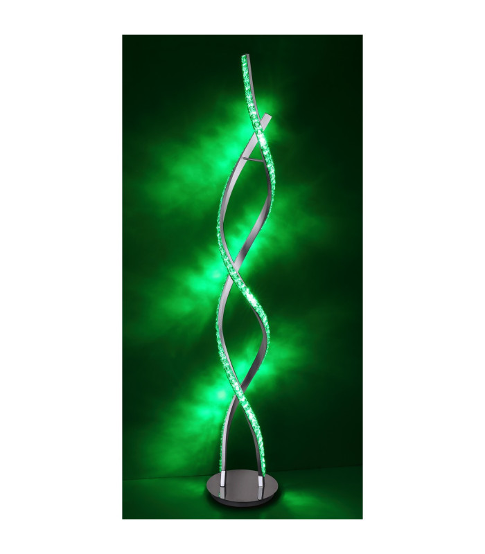 Pilla LED Integrated Floor Lamp Chrome 2x LED Dimmable 3000K Remote Control-11