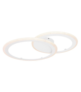 Fenna Integrated LED Semi Flush Ceiling Light White 2x LED Dimmable 3000-6000K Remote Control-1
