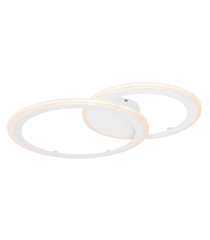 Fenna Integrated LED Semi Flush Ceiling Light White 2x LED Dimmable 3000-6000K Remote Control-1