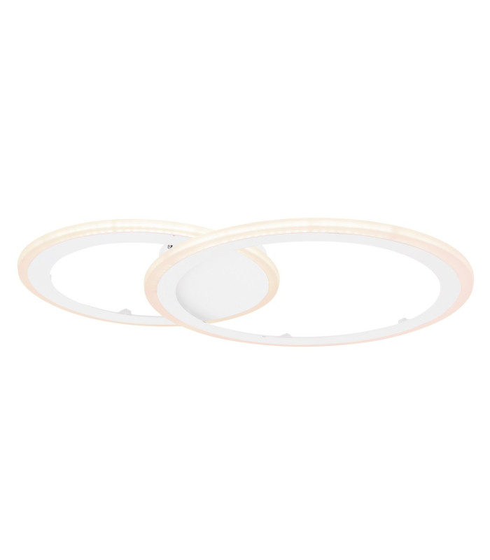 Fenna Integrated LED Semi Flush Ceiling Light White 2x LED Dimmable 3000-6000K Remote Control-3