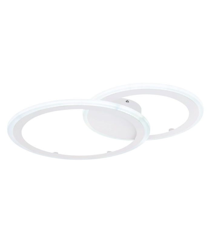 Fenna Integrated LED Semi Flush Ceiling Light White 2x LED Dimmable 3000-6000K Remote Control-9