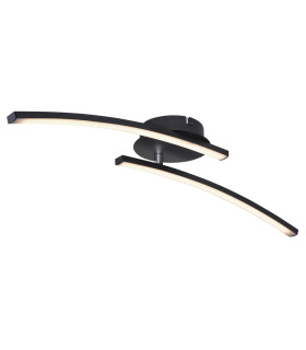 Tansy I Integrated LED Semi Flush Ceiling Light Matt Black 2x LED 3000-4000K-1