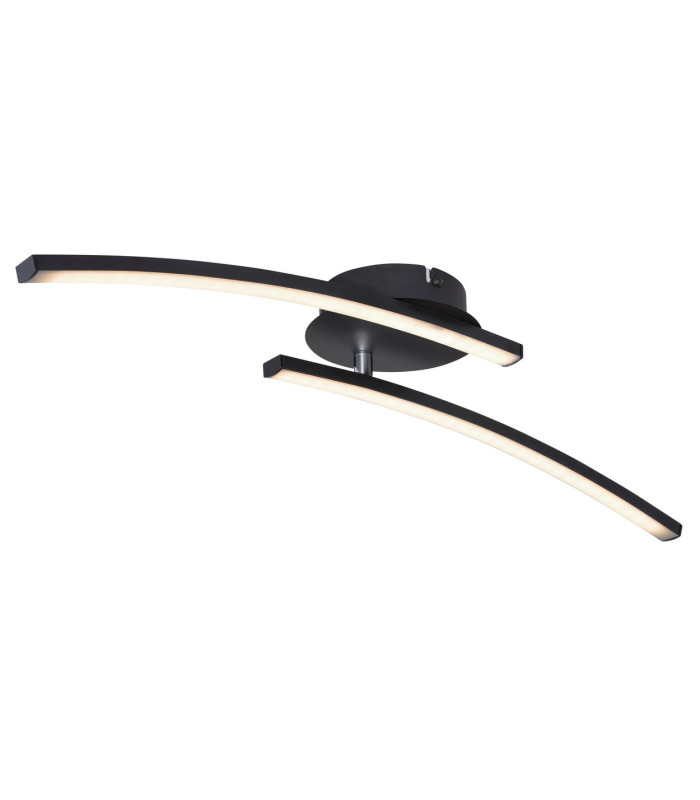 Tansy I Integrated LED Semi Flush Ceiling Light Matt Black 2x LED 3000-4000K-1