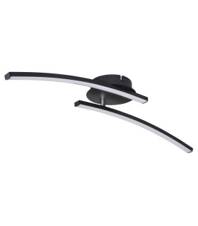 Tansy I Integrated LED Semi Flush Ceiling Light Matt Black 2x LED 3000-4000K-2