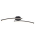 Tansy I Integrated LED Semi Flush Ceiling Light Matt Black 2x LED 3000-4000K-3