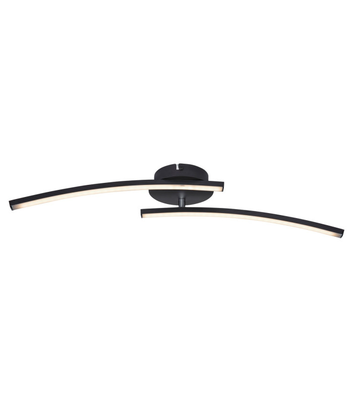 Tansy I Integrated LED Semi Flush Ceiling Light Matt Black 2x LED 3000-4000K-3