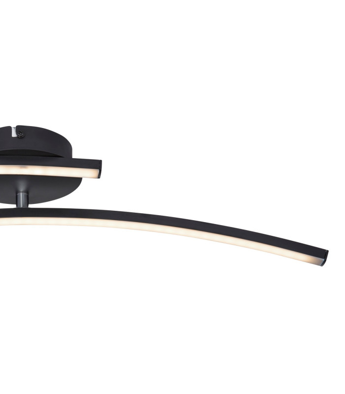 Tansy I Integrated LED Semi Flush Ceiling Light Matt Black 2x LED 3000-4000K-5