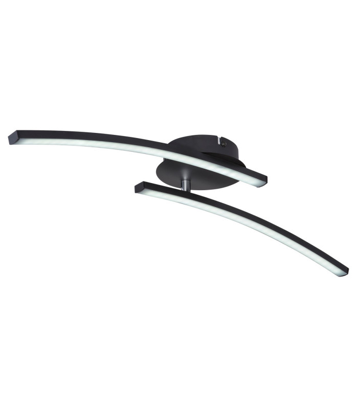 Tansy I Integrated LED Semi Flush Ceiling Light Matt Black 2x LED 3000-4000K-7