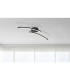 Tansy I Integrated LED Semi Flush Ceiling Light Matt Black 2x LED 3000-4000K-8
