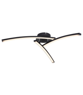 Tansy I Integrated LED Semi Flush Ceiling Light Matt Black 3x LED 3000-4000K-1