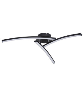 Tansy I Integrated LED Semi Flush Ceiling Light Matt Black 3x LED 3000-4000K-2