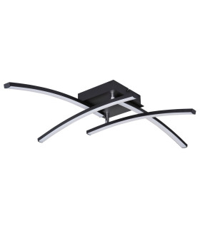 Tansy I Integrated LED Semi Flush Ceiling Light Matt Black 4x LED 3000-4000K-2