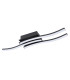 Kasimir Integrated LED Semi Flush Ceiling Light Matt Black 3x LED 3000K-2