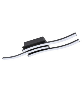 Kasimir Integrated LED Semi Flush Ceiling Light Matt Black 3x LED 3000K-2