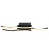 Kasimir Integrated LED Semi Flush Ceiling Light Matt Black 3x LED 3000K-3