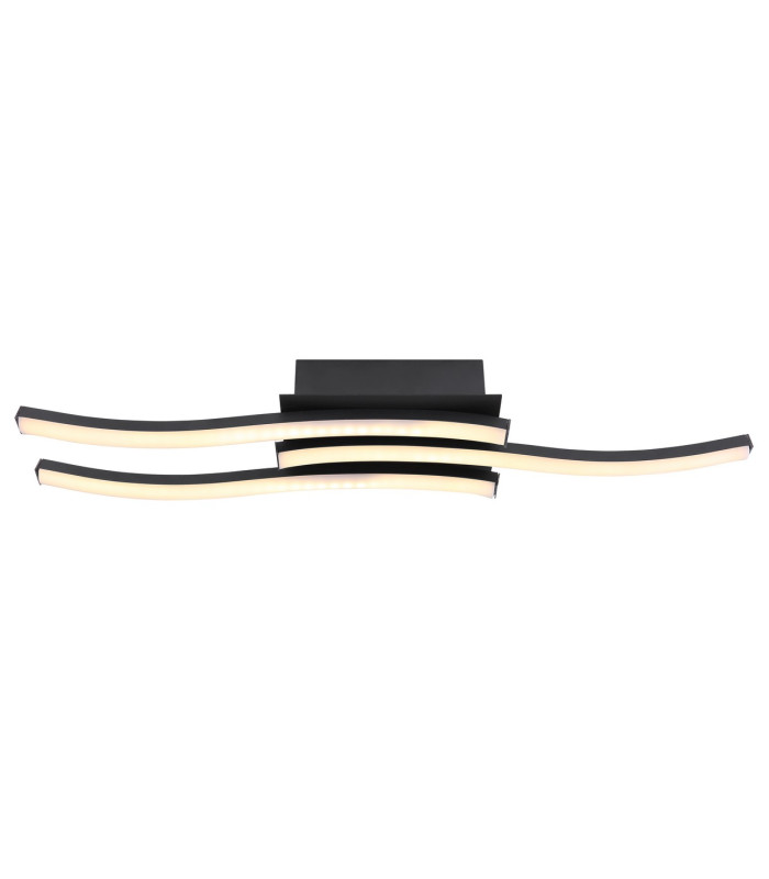 Kasimir Integrated LED Semi Flush Ceiling Light Matt Black 3x LED 3000K-3