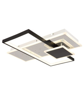 Dabby Integrated LED Semi Flush Ceiling Light White Matt LED Dimmable 2700-6500K Remote Control-1
