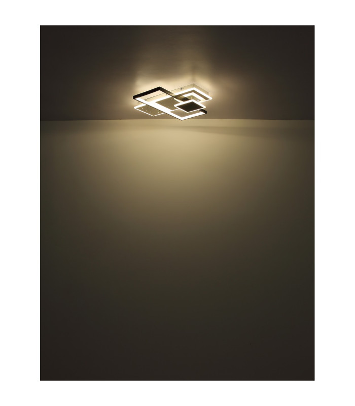 Dabby Integrated LED Semi Flush Ceiling Light White Matt LED Dimmable 2700-6500K Remote Control-7